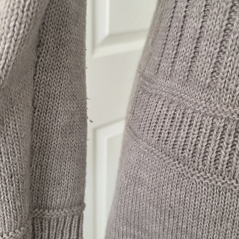 Gray Ruffle Long Cardigan - Picture 5 of 6